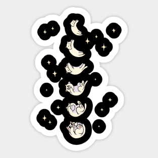 Celestial Feline Frolic Sticker